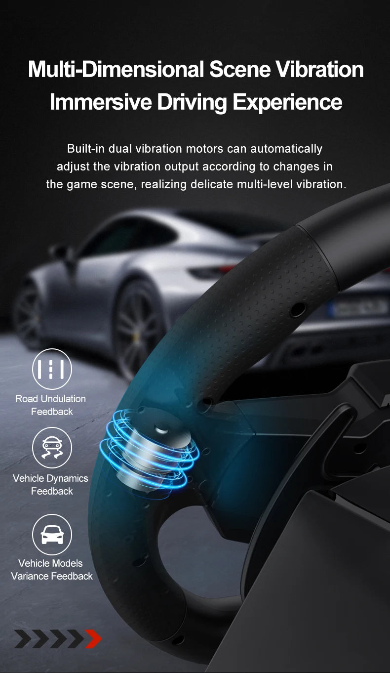 Gaming-Lenkrad 2025: PXN V900 GEN2 Driving Simulator 270°/900° Rotation - Racing Wheel mit Pedal Set für PC Switch PS4 Xbox Collection