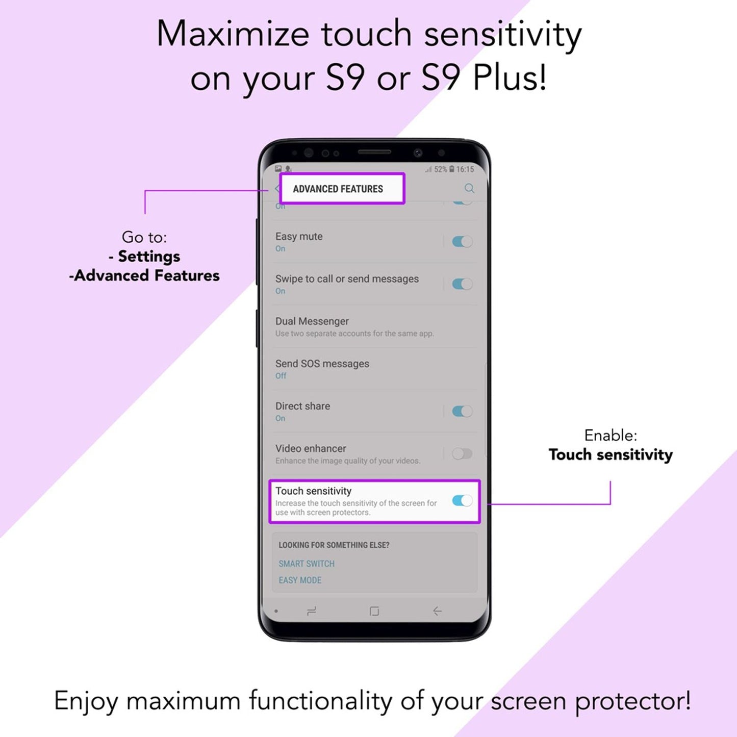Husă NALIA cu protecție completă la 360 de grade - silicon grosime 0,8 mm, protecție ecran transparentă, compatibilă cu Samsung Galaxy S9