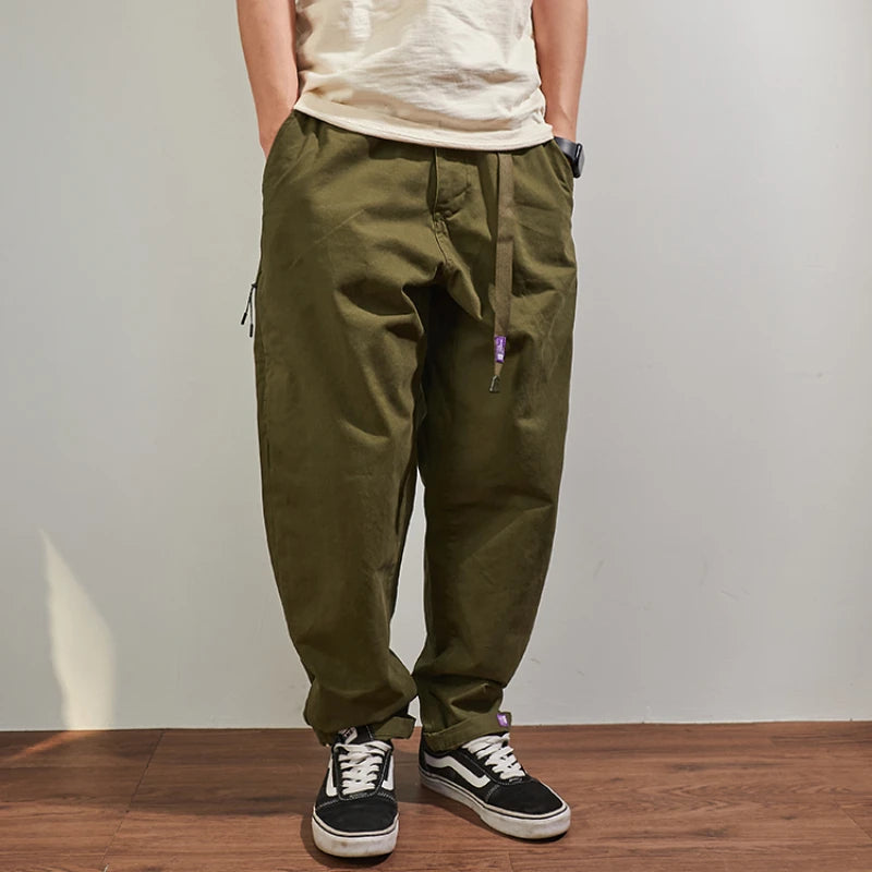 Baggy Verjüngt Casual Hosen Baumwolle Herbst und Winter Gewicht Hosen Herren Arbeitskleidung