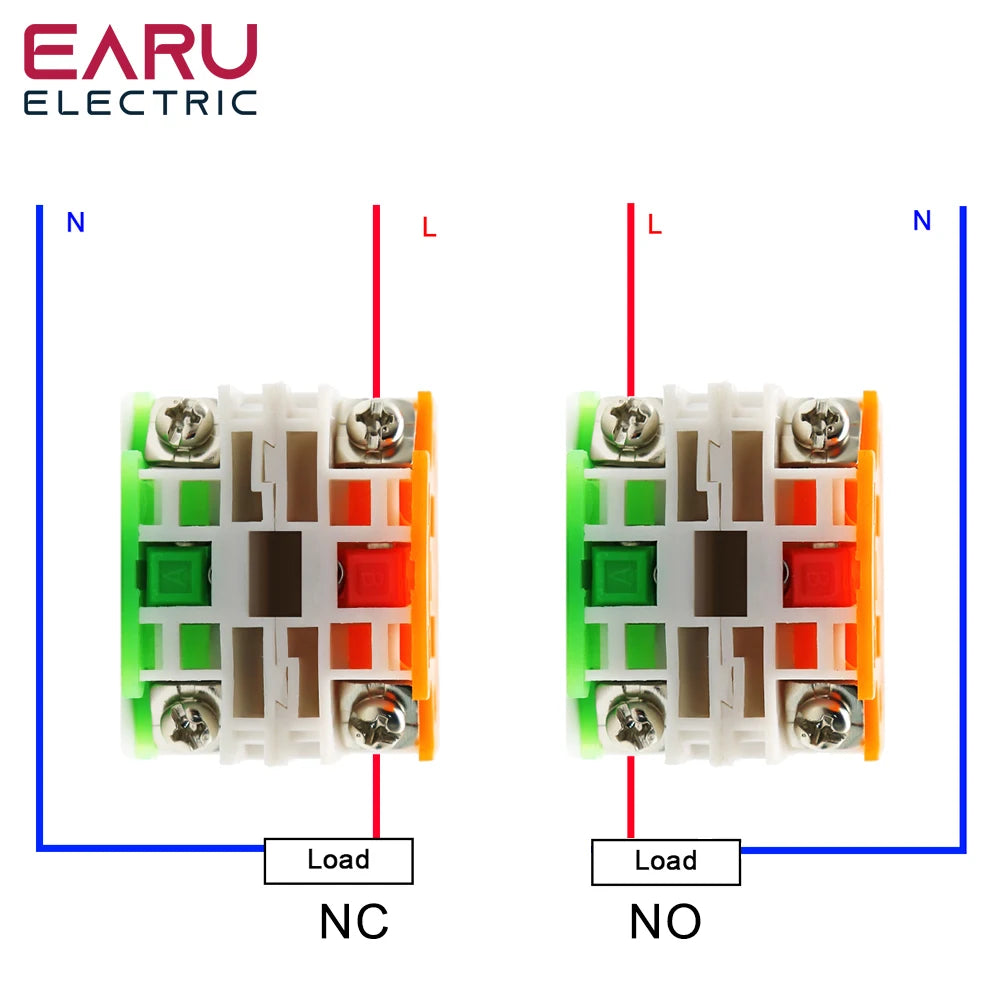 Red Mushroom Cap 1NO 1NC DPST Emergency Stop Push Button Switch AC 660V 10A Switch Equipment Lift Elevator Latching Self Lock