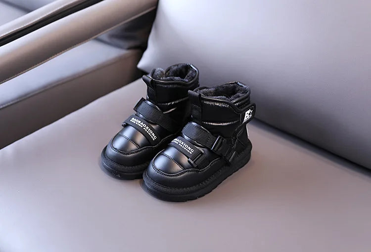 Kinder Winter 2022 neue Schneeschuhe plus samt verdickende Jungen und Mädchen Baumwoll schuhe wasserdicht rutsch fest