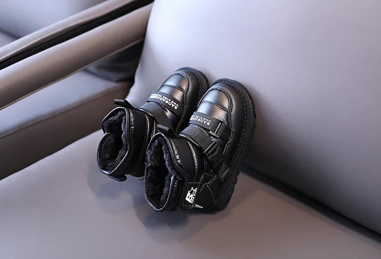 Kinder Winter 2022 neue Schneeschuhe plus samt verdickende Jungen und Mädchen Baumwoll schuhe wasserdicht rutsch fest