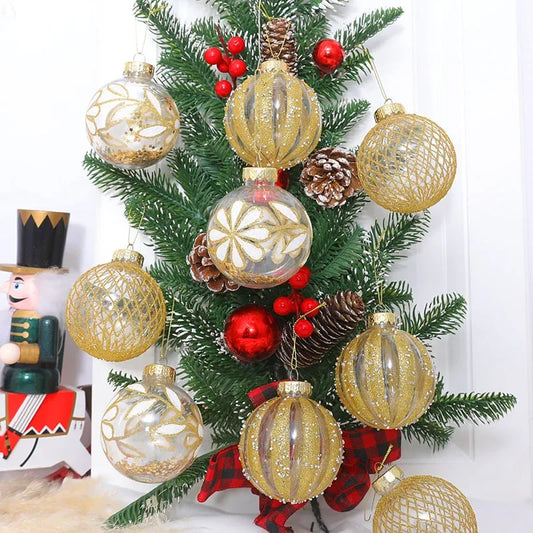 Choice Weihnachtskugel Set 8 cm Durchmesser - 9 Stück Kunststoff