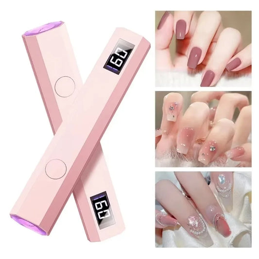 Handheld Mini UV LED Nail Lamp for Gel Polish Curing USB Rechargeable Quick Dry Portable Manicure Machine Nail Art Tool