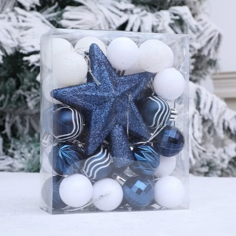 Electronic Stoßfest Weihnachtskugel Topper - 36 Stück Elektroplattiert