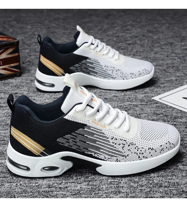 Fashionable Breathable Sneakers for Men - Stylish Mesh Casual Shoes for Daily Wear