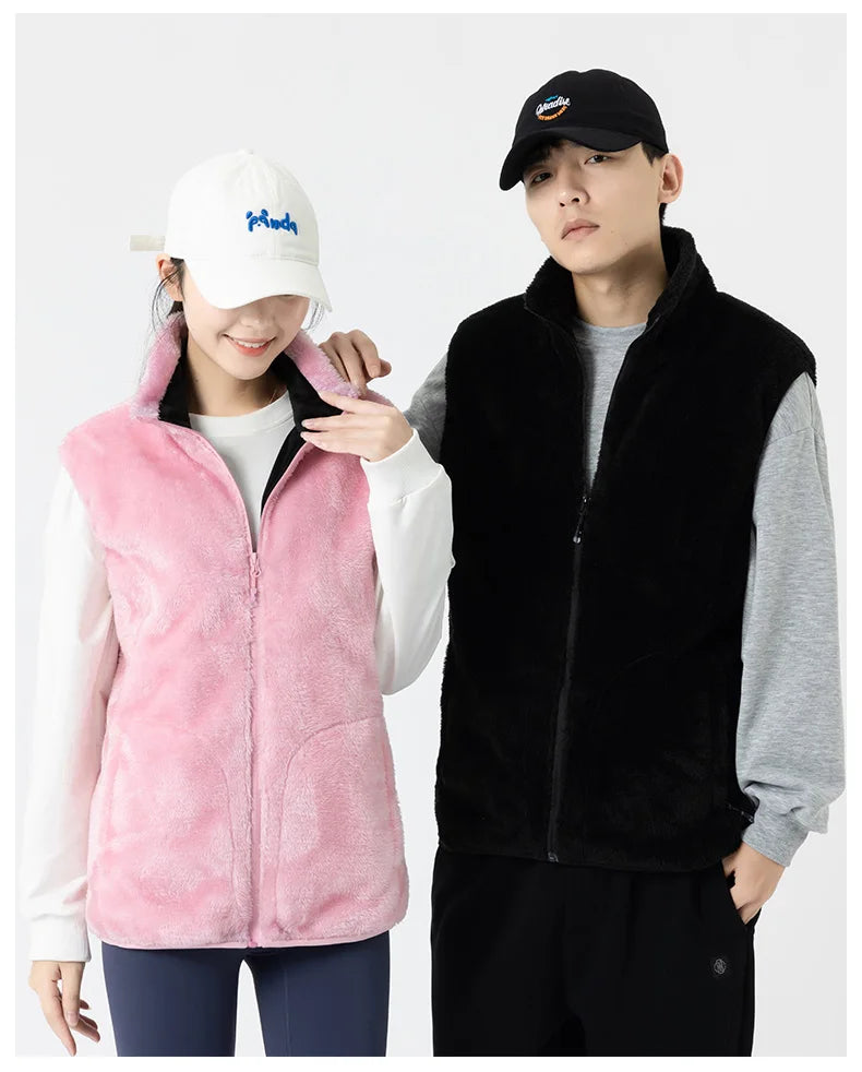 Ippolich 9-Zonen Smart-Heizjacke - Korallenfleece USB M-XL