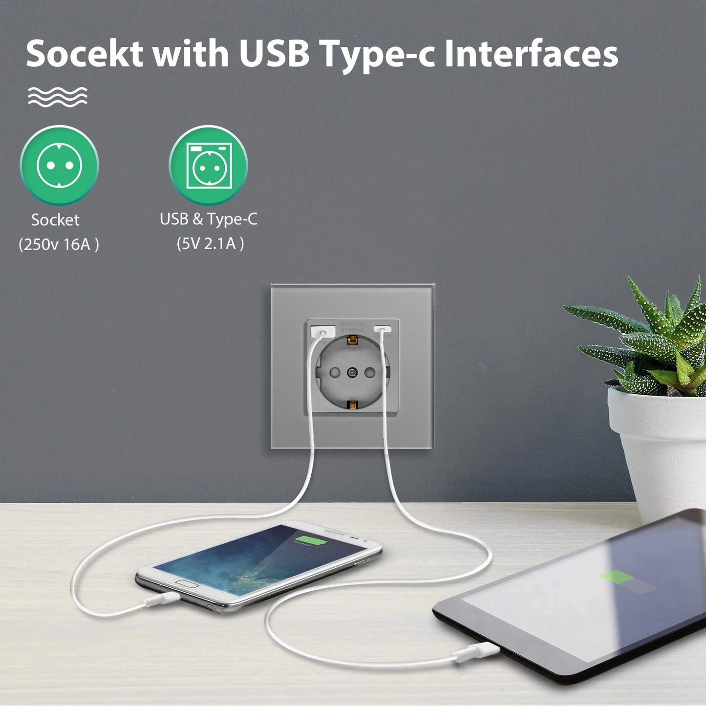 Priză de perete Bseed Europe Rusia 16A