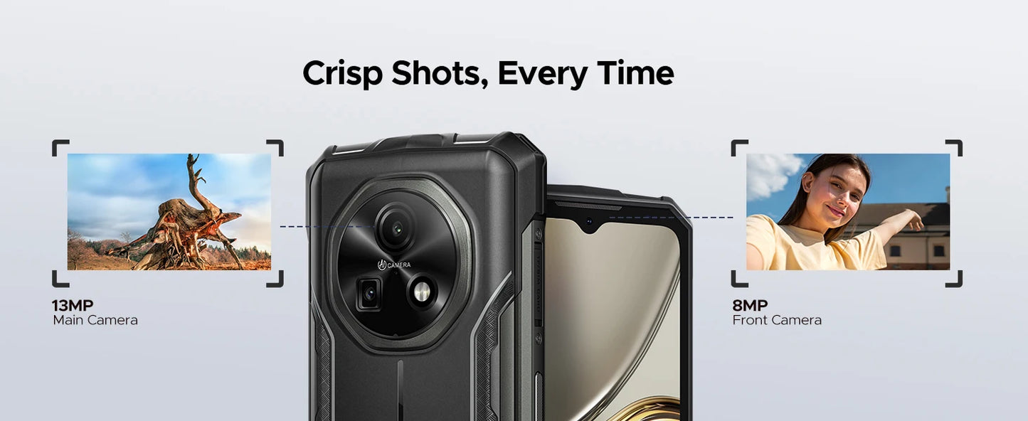 DOOGEE Fire 5 Robustes Smartphone - 13000 mAh, 6,6 Zoll, Schnellladung