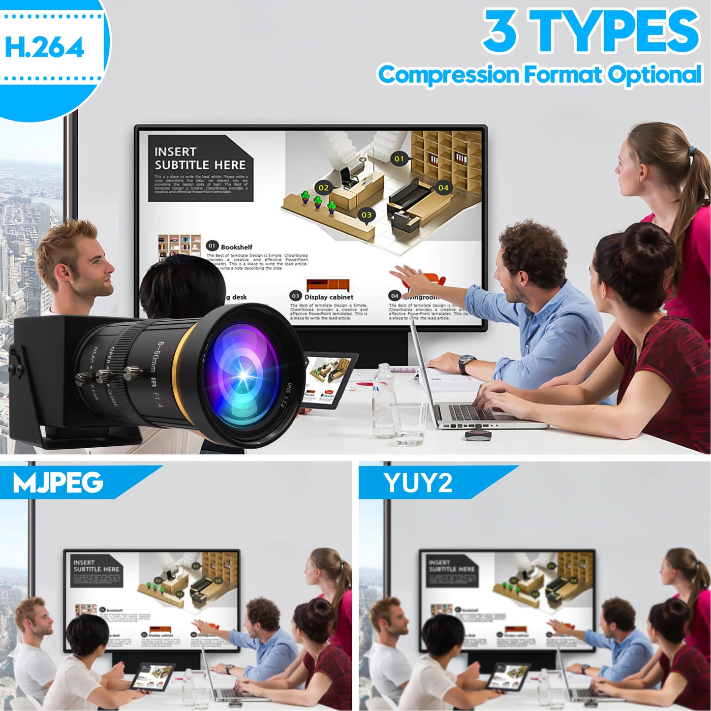 ELP ELP-USB4KCAM30H 4K60FPS Webcam - USB3.0 HDMI 1/2.8"
