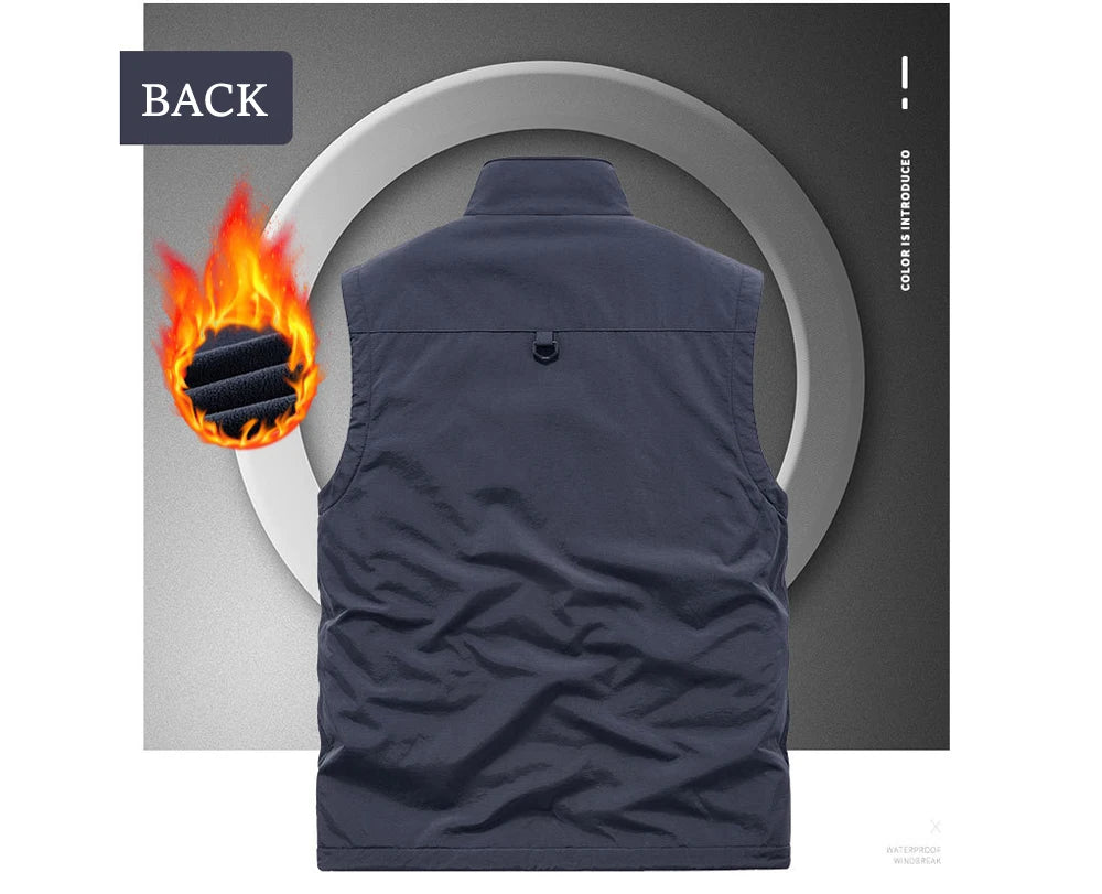 AlpinPro Field Outdoor-Weste Warm - 6 Taschen, Fleece M-XXL