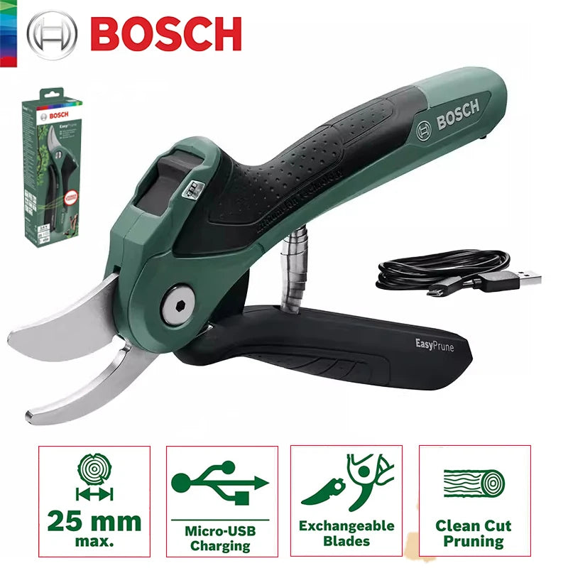 Bosch Akku Gartenschere Heim Und Garten Elektrische Gartenschere 3.6V 20mm Gartenbau Pflanzen Schere Ast Schneider Elektrowerkzeug