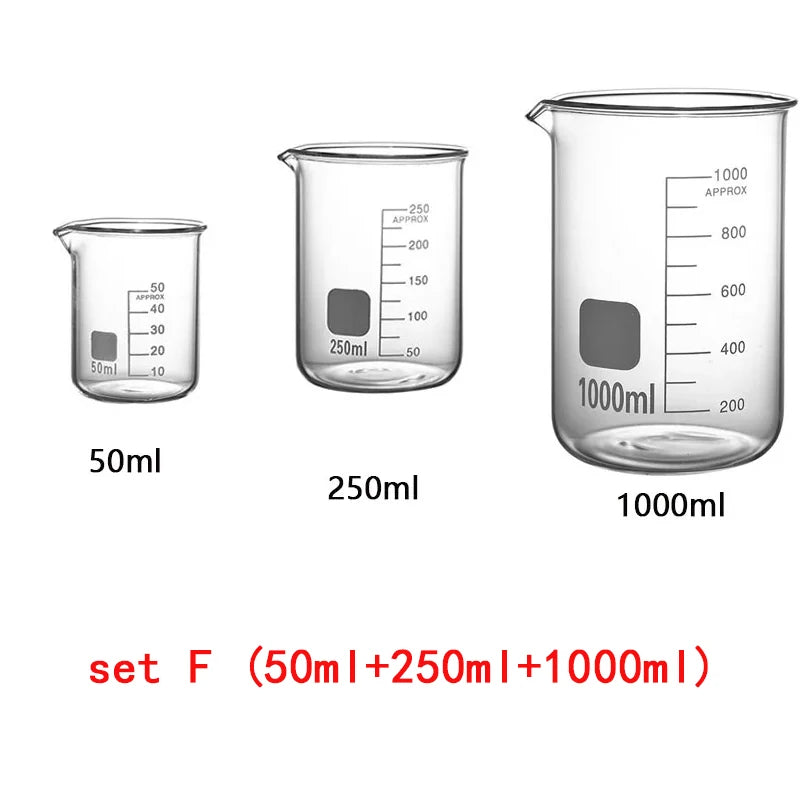 YWDLH 3er Messbecher Hitzebeständig - 250ml 500ml 1000ml