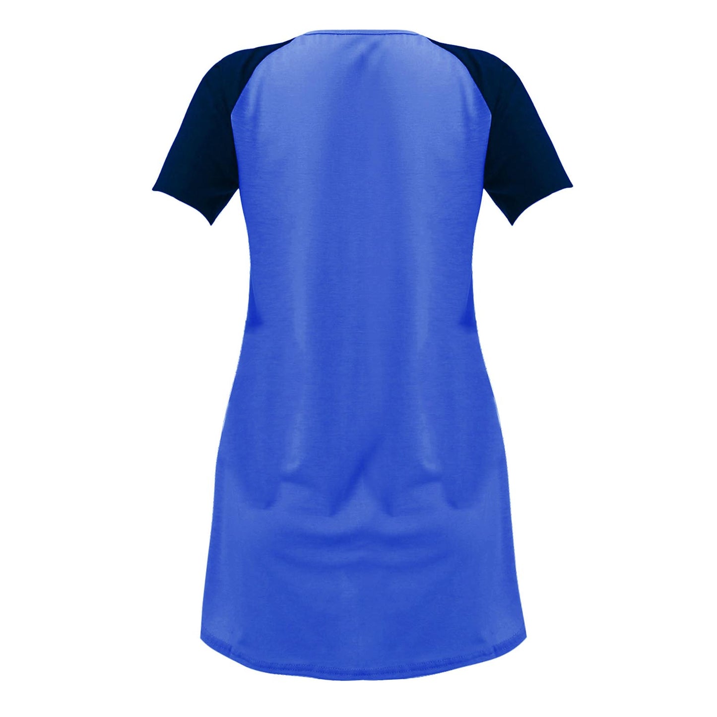 Schwangere Frauen Kurz Ärmel Casual Kleid 2025 - Rund Hals Knopf Verschluss Patchwork - Locker Stillen Kleider Mutterschaft Kostüm