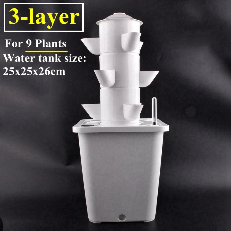 Vertical Hydroponic Tower  Greenhouse Garden Indoor Soilless Culture Growing System Vertical Tower Veg Planter Grow Pot Kit