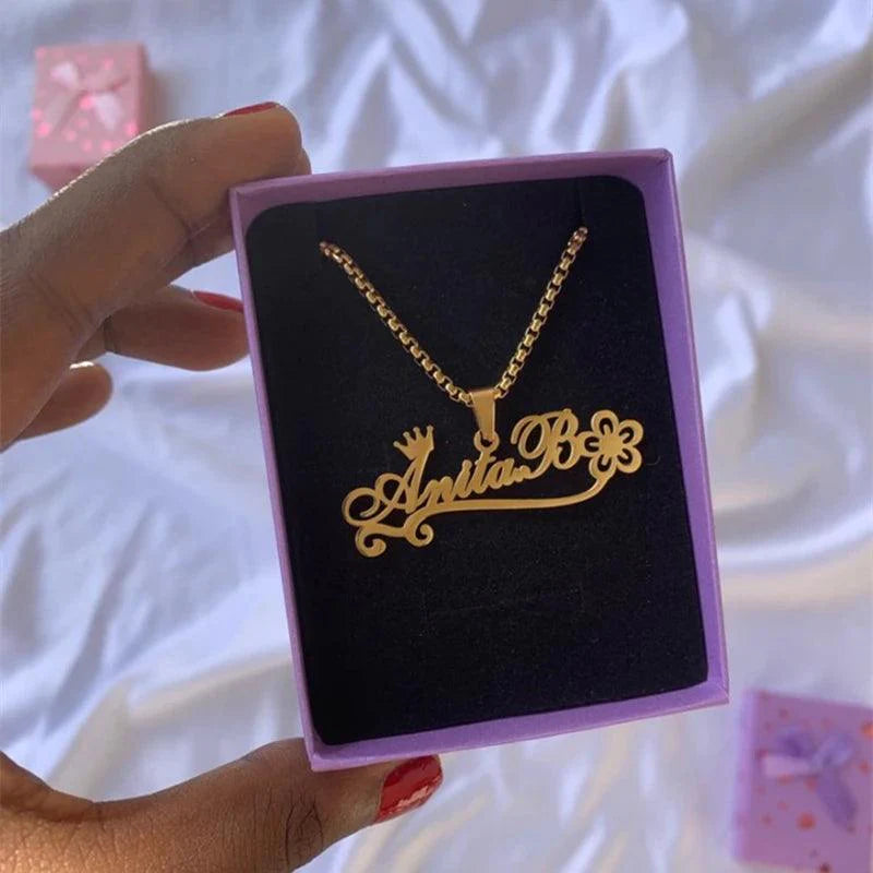 thick bead chain custom name necklace personalized  for women men party gifts