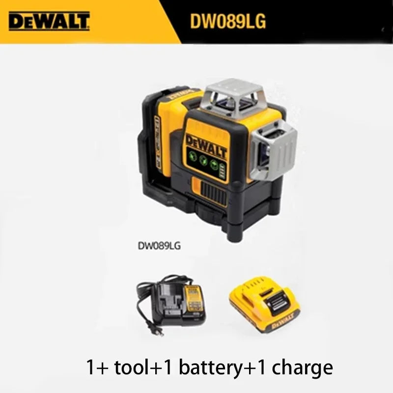 Dewalt DW089LG Sides*360 Degree Vertical 12V Lithium Battery 12 Lines Laser Level Horizontal Green Meter Outdoor
