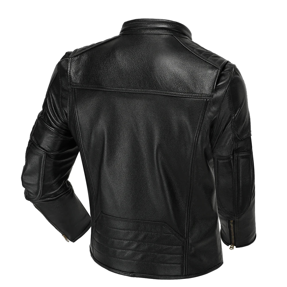 BikerX Milano Lederjacke Vintage Biker - Rindsleder L