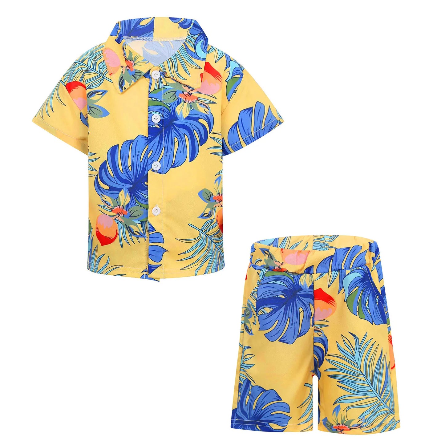 Jungen-Sommer-Set 2025: Hawaii-Hemd & Shorts - Premium Vacation Collection
