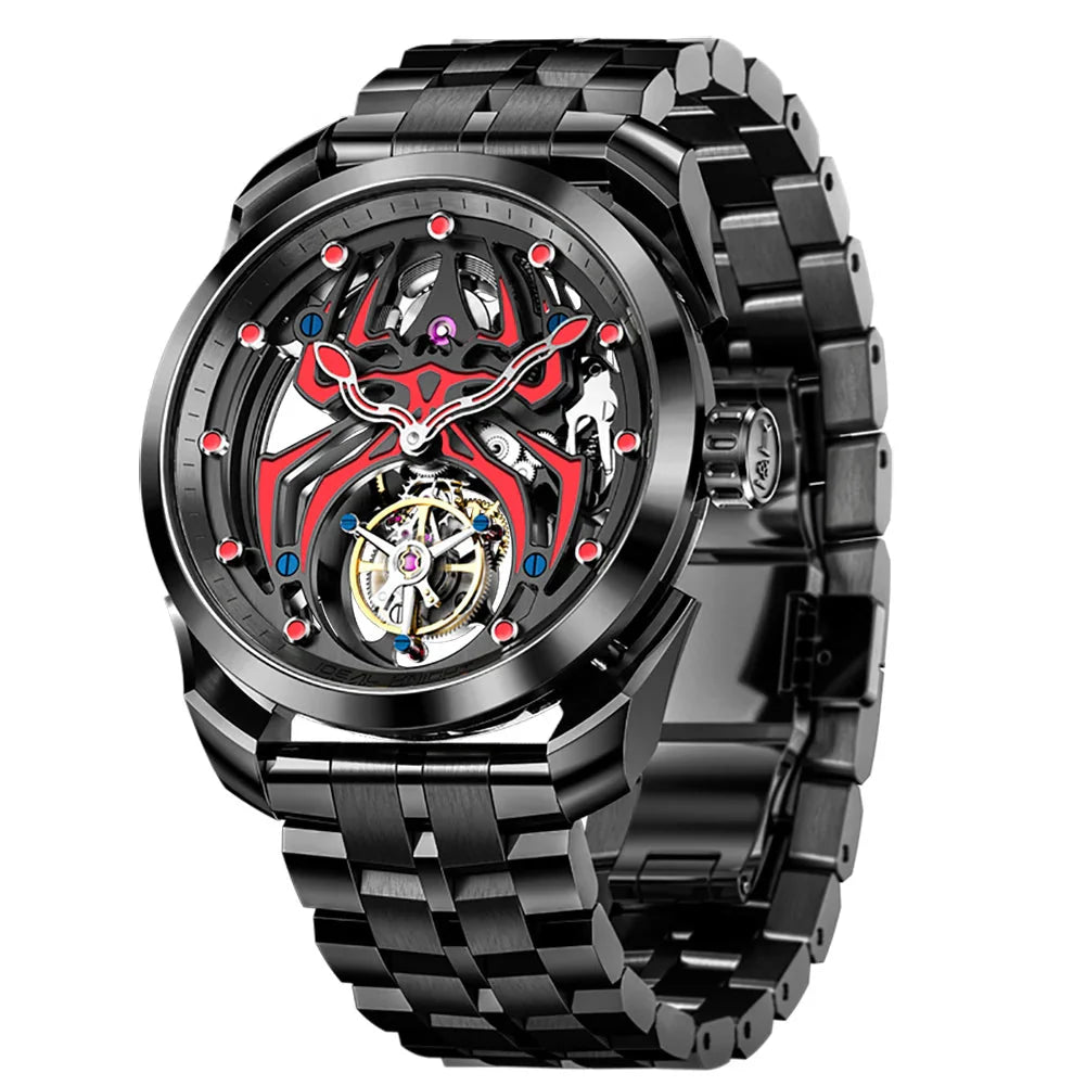 IDEAL KNIGHT automatic tourbillon skeleton flywheel luxury mechanical watch