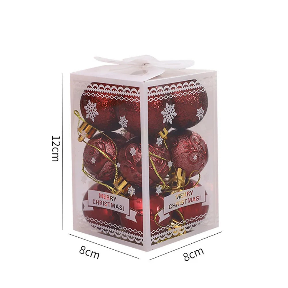 Choice Kugeln 12er Set - Kunststoff-Weihnachtskugeln 4 cm, 9 Farben