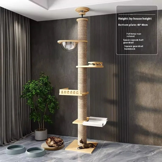 Katzen Zubehör Holz Katzen Baumhaus Katzen Spielzeug Kätzchen Klettern Kratzturm Multifunktion Haustier Möbel Katzen Klettergerüst