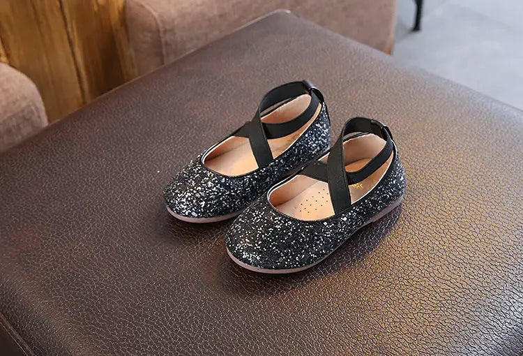Mädchen Prinzessin Schuhe 2025 - Frühling Herbst Baby Weiche Sohle Tanz Ballet Flats - Rosa Bling Süße Schuhe 7-13J Größe 26-35
