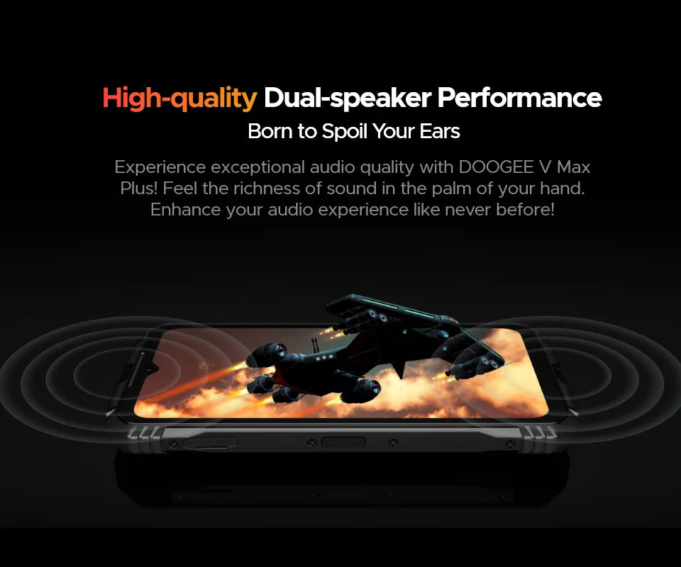 DOOGEE V Max Plus Robustes 5G Telefon - 22000 mAh Akku, 6,58Zoll, 33W