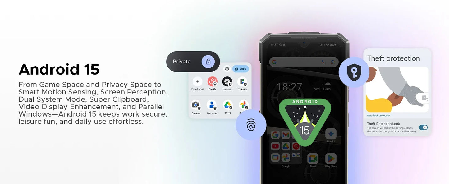 DOOGEE Fire 7 Ultra 5G Robustes Smartphone - 13000 mAh, 33 W, 6,6 Zoll