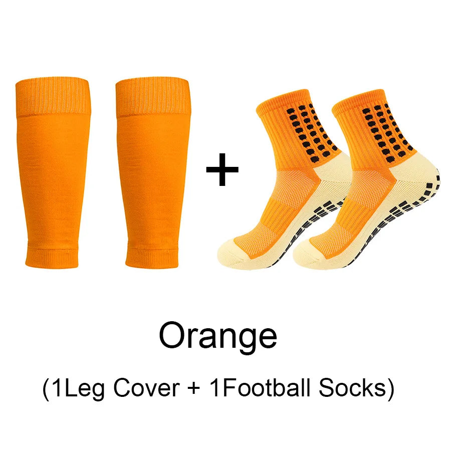Eelhoe Grip Fußball Socken Set - 2 Paare Kniehoch Antirutsch