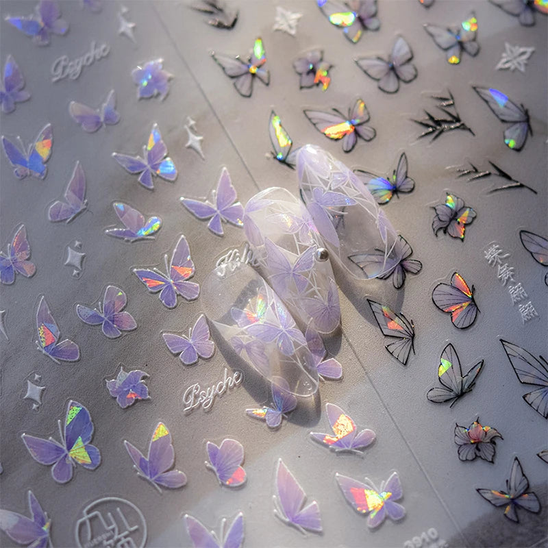 Designs 5D Relief Schmetterling Nagelsticker - 1 St 3D