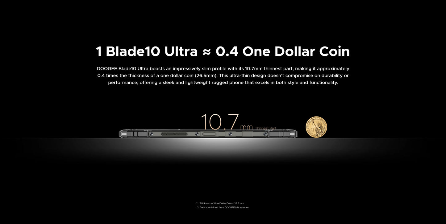 DOOGEE Blade10 Ultra Outdoor-Smartphone - 256 GB, 5150 mAh, 6,56 Zoll