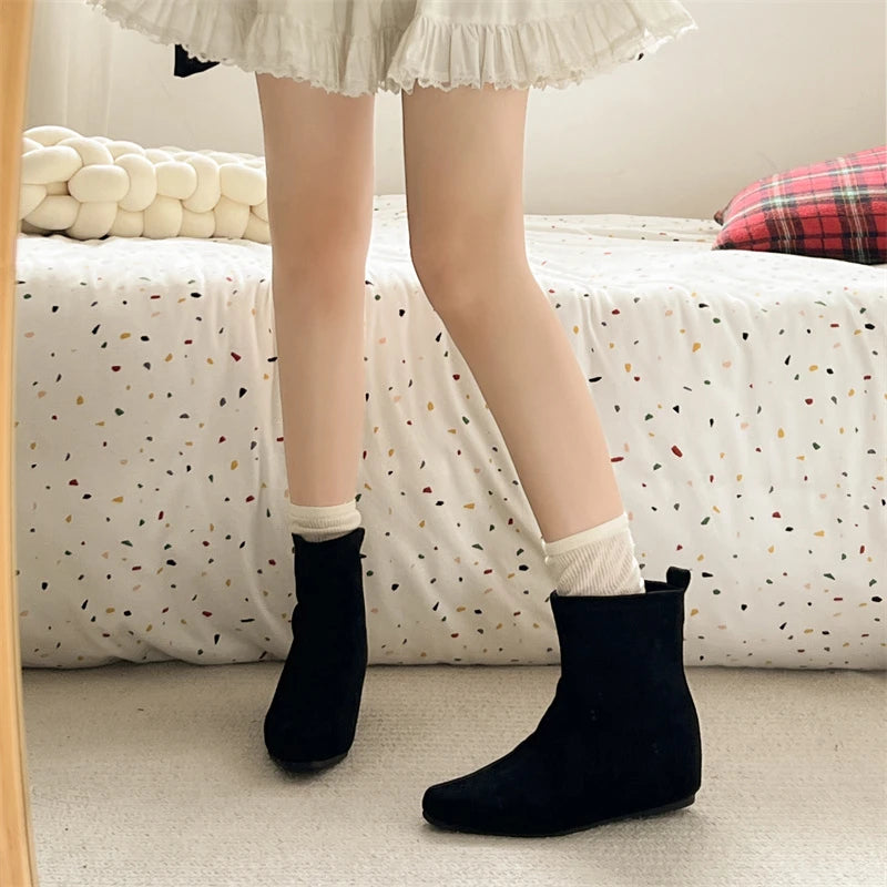 Ghete fără gleznă Ohmmayby ​​​​Slip-On - Mărimi 36-41, Toc 3-5 cm