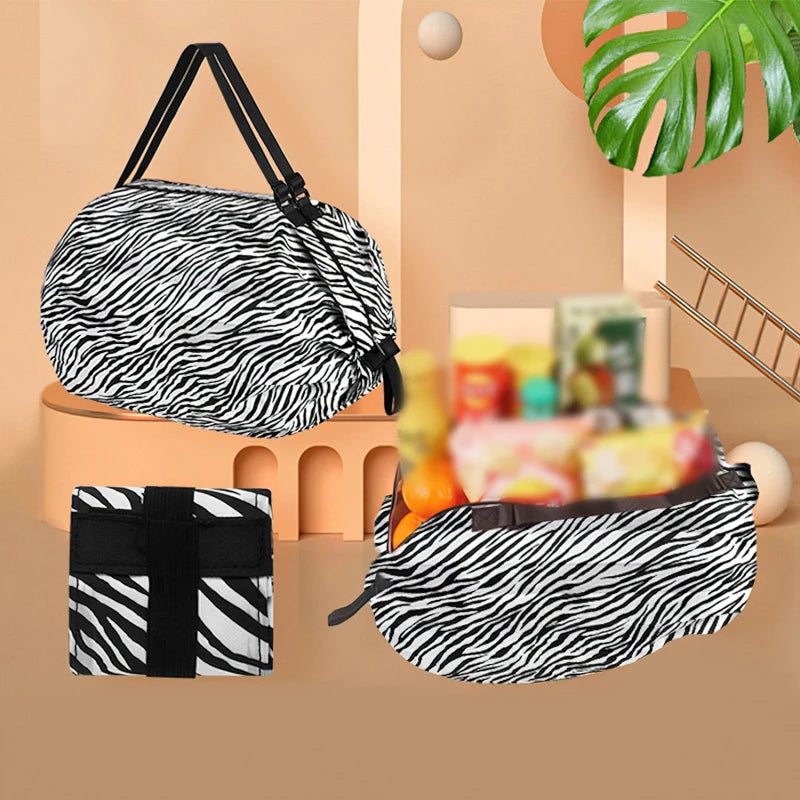 Foldable Shopping Bag Waterproof Travel Portable Storage Bag Beach Bag Supermarket Grocery Shopping Bag