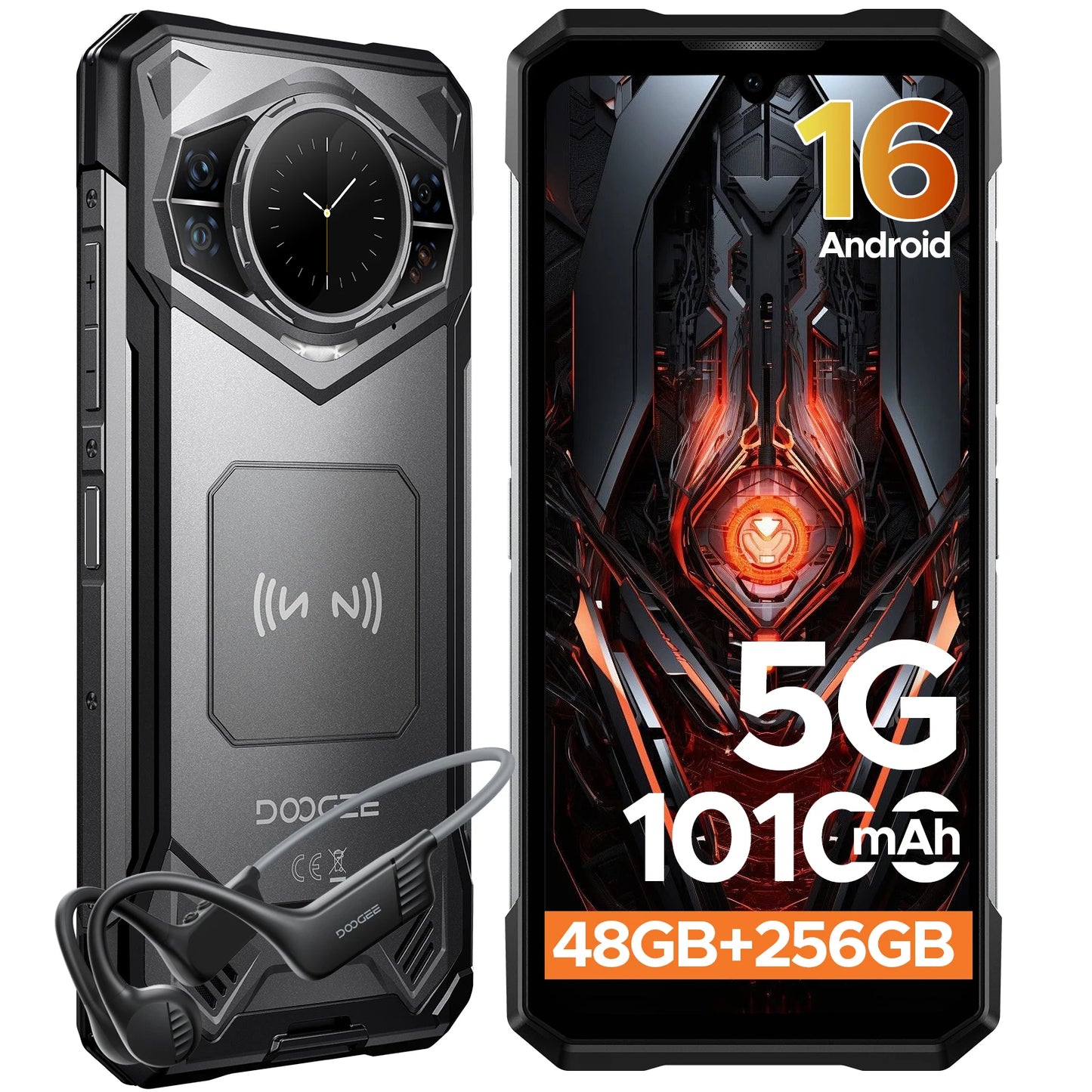 DOOGEE S200 Outdoor-Smartphone - 6,72 Zoll Display, 10100 mAh, 33W