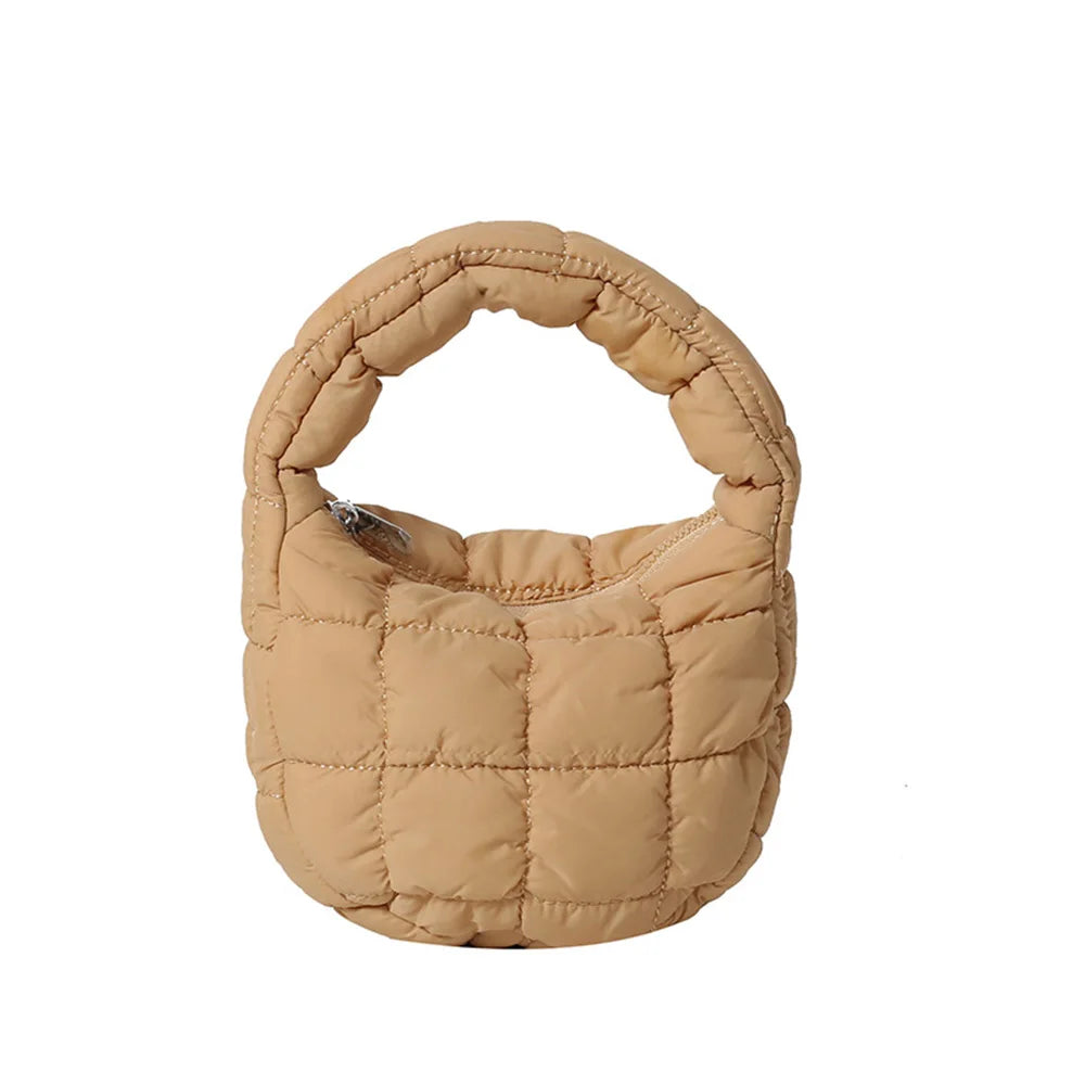 Quilted Padded Crossbody Bag for Women Pleated Bubbles Cloud Shoulder Bags Large Tote Bucket Designer Bag Ruched Handbags 2024