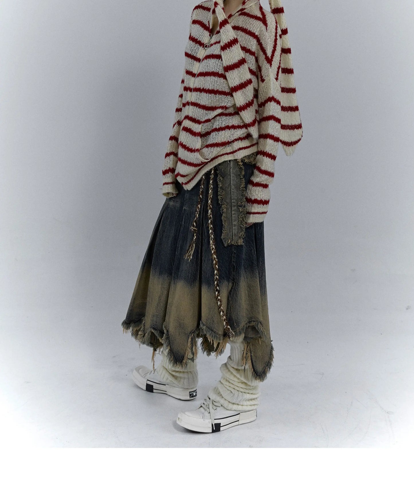 Karrcat Grunge Strickjacke Hollow Out - S/M, Vollarm