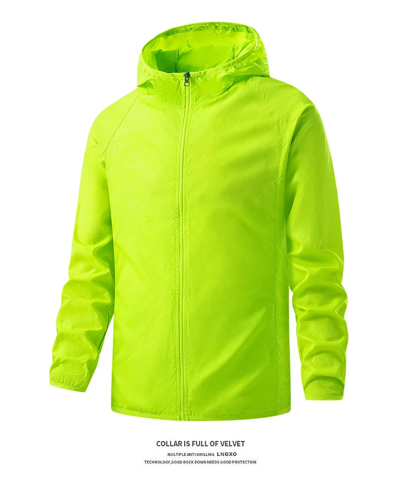 Lngxo Wasserdichte Wanderjacke - UV-Schutz, Größe M/L