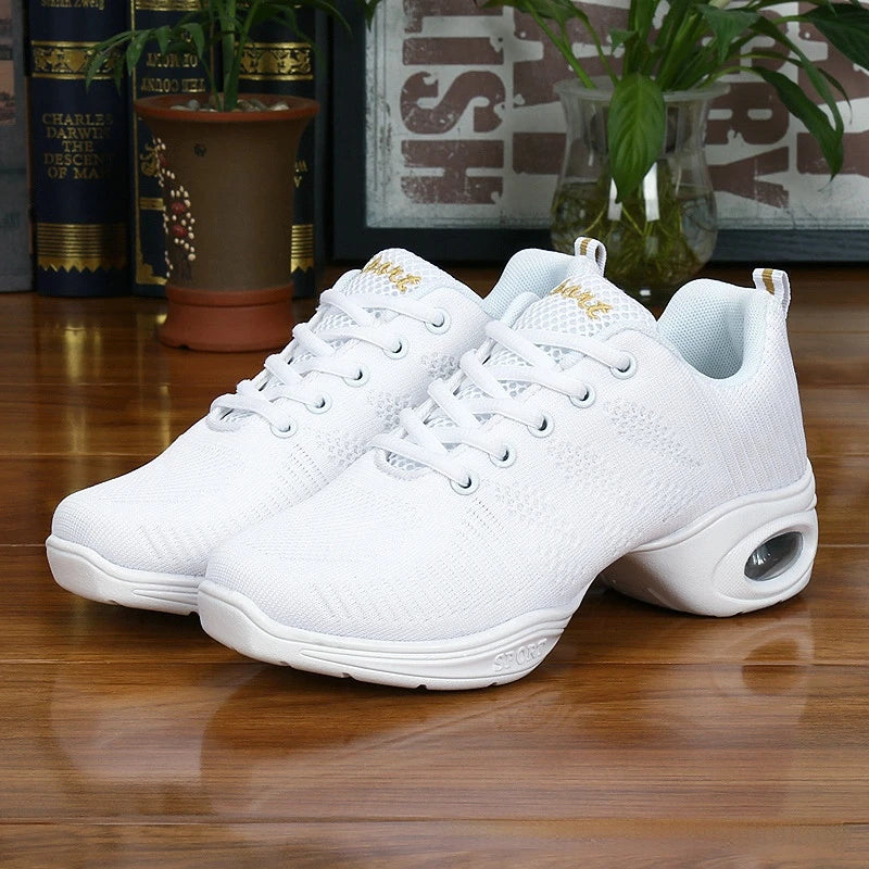 Women's Dance Shoes Woman Jazz Dancing High-quality  Weaving Mesh Sneakers Lady Modern Female Sports