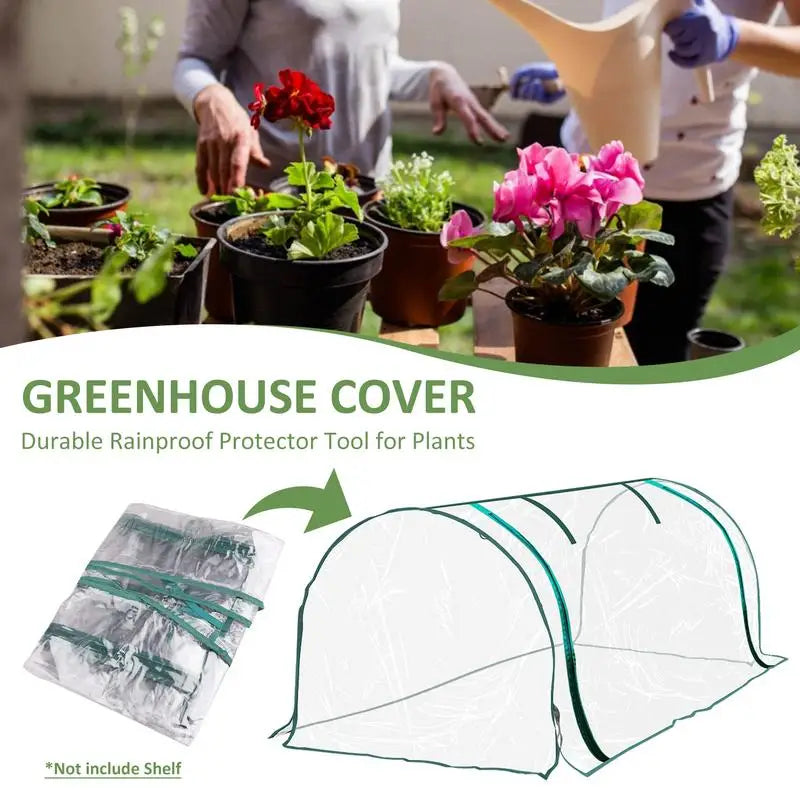 Portable Home Tunnel Tent Small Greenhouse Cover Garden accessories for Outside Winter Air Circulation Bracket Not Included