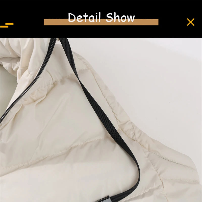 YAHOUFJUNYACN Weste Abnehmbare Kapuze - Reißverschluss Größe M