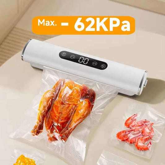 Vacuum Sealer Household Packaging Machine Portable Fresh-keeping Machine Lcd Screen Automatic Four Modes Plastic Bag Sealant