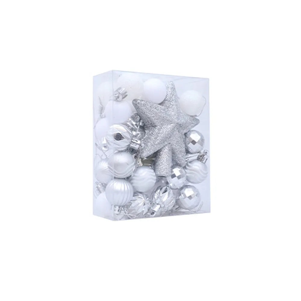 Electronic Stoßfest Weihnachtskugel Topper - 36 Stück Elektroplattiert