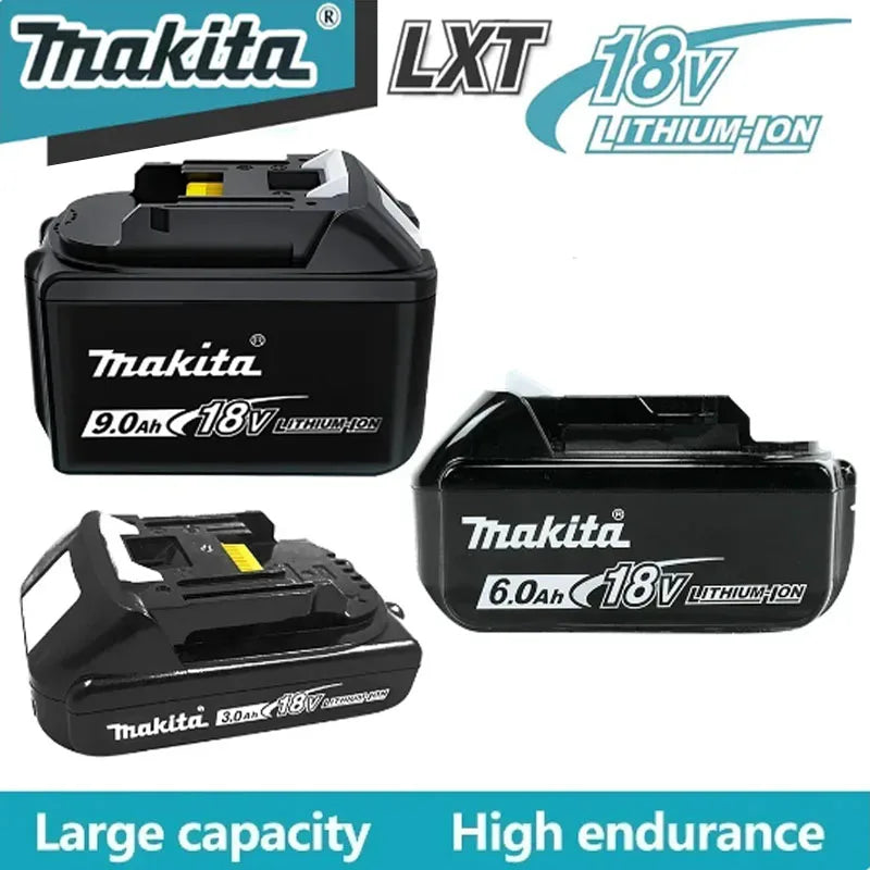 Makita 100% Original 18V Rechargeable Power Tool Battery 6Ah/5Ah/9Ah 18V BL1830 BL1850 BL1840 BL1860，Replaceable LED Lithium-ion