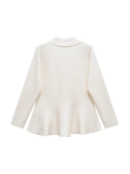 TRZA Strickjacke Reverskragen - Knopf, Stretch, Regular