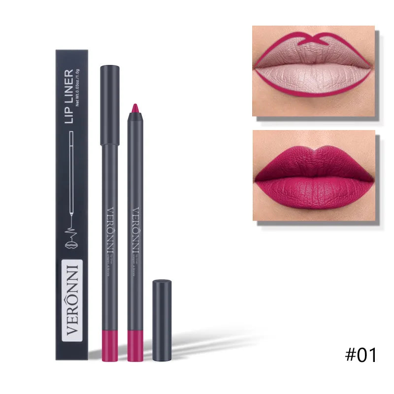 Lippenstift 2025: BIRAN 13 Color Matte Brown Lip Liner Waterproof Long Lasting - Moisturizing Sexy Lip Pencil Women Natural Lipstick Makeup Lip Cosmetics Collection