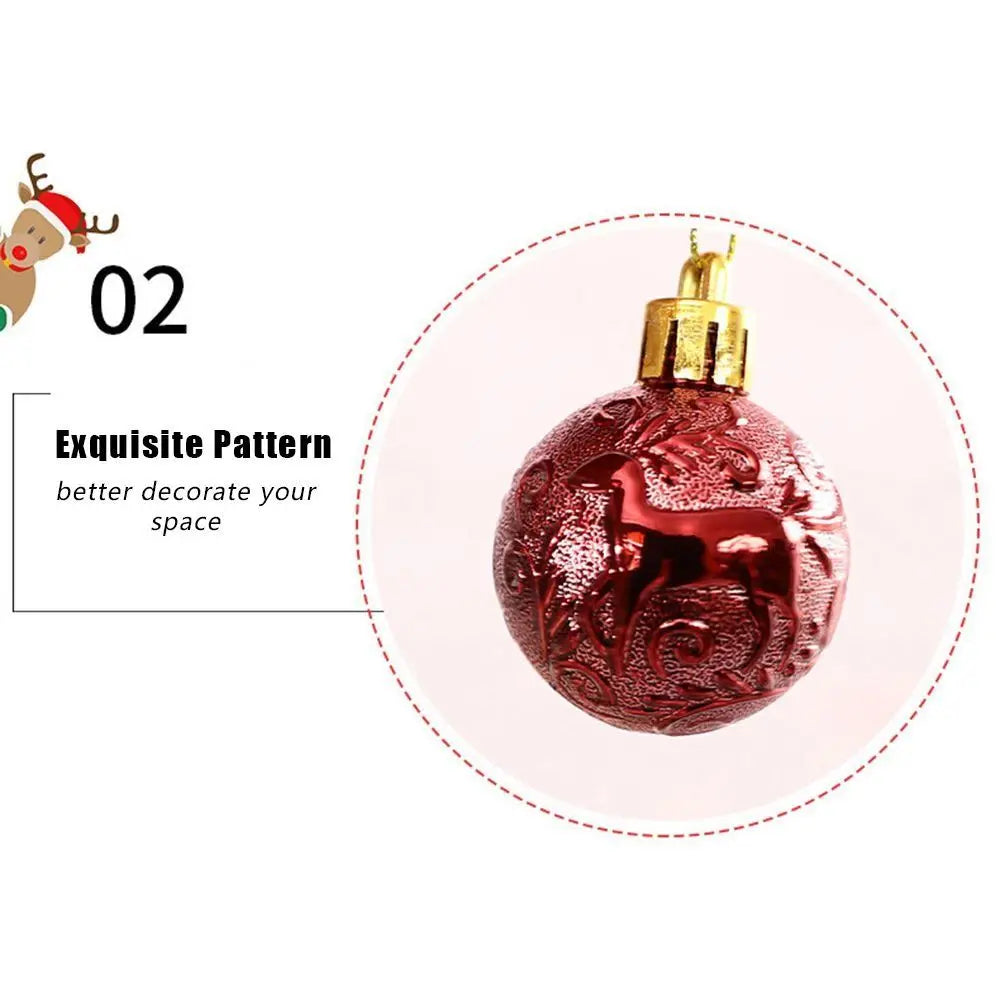 Choice Kugeln 12er Set - Kunststoff-Weihnachtskugeln 4 cm, 9 Farben