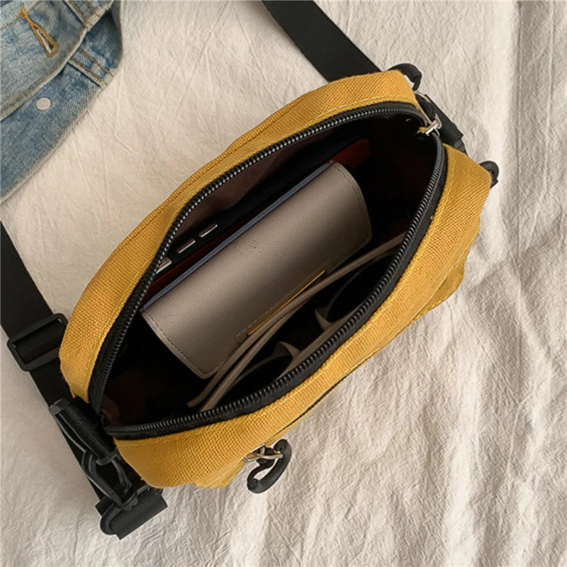 Umhängetasche 2025: Canvas Casual Versatile Fashion - Large Capacity Mobile Phone Coin Purse Women Collection