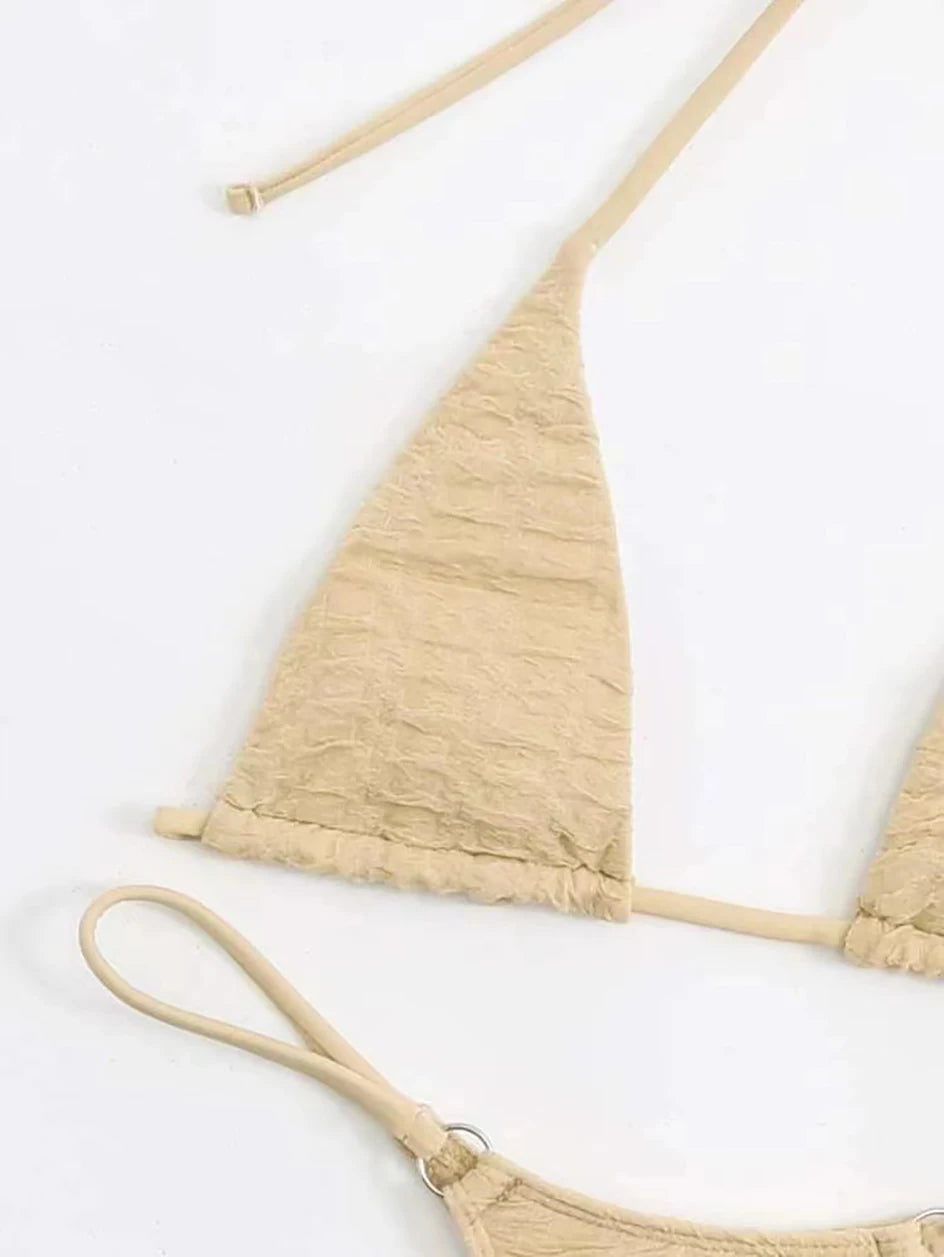 Elegant Micro Bikini Wire-Free Support Low Waist Design Mini Tanga Brazilian Frauen Schwimmanzug