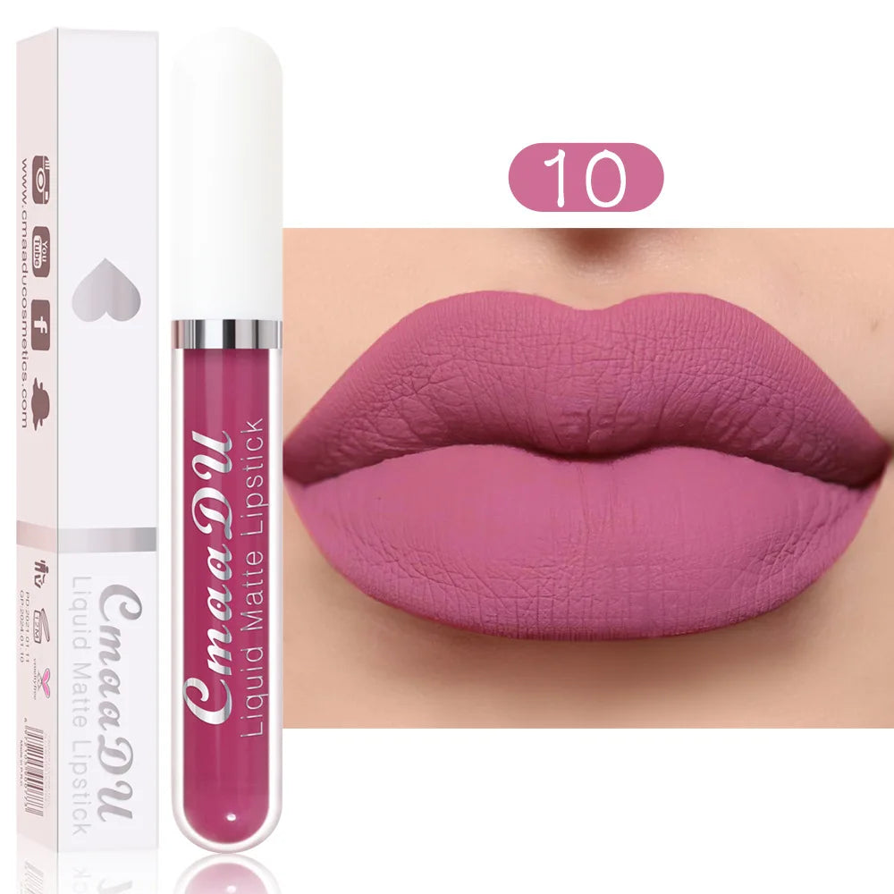 Liquid Matte Lippenstift 2025 - Wasserfest Langanhaltend Make-up Frauen - Kosmetik Koreanisch Makeup Beauty Lip Gloss Tint Fleck
